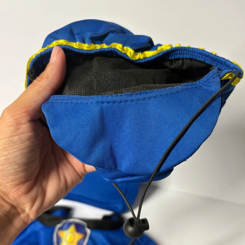 Spirit Halloween Paw Patrol Chase Pet Costume Blue Police Uniform Hat Pup pal